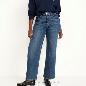 Old Navy Sky-Hi Wide leg jeans size 6, extra high rise